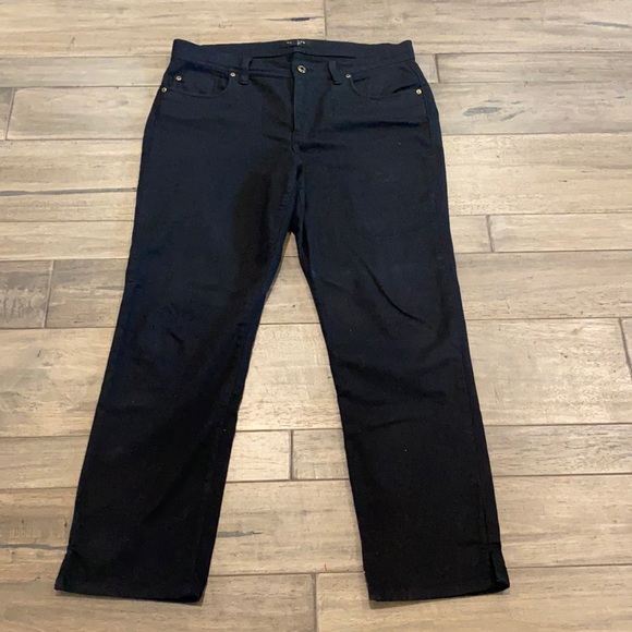 Talbots Black Crop Jeans Womens Size 12 - Picture 3 of 13